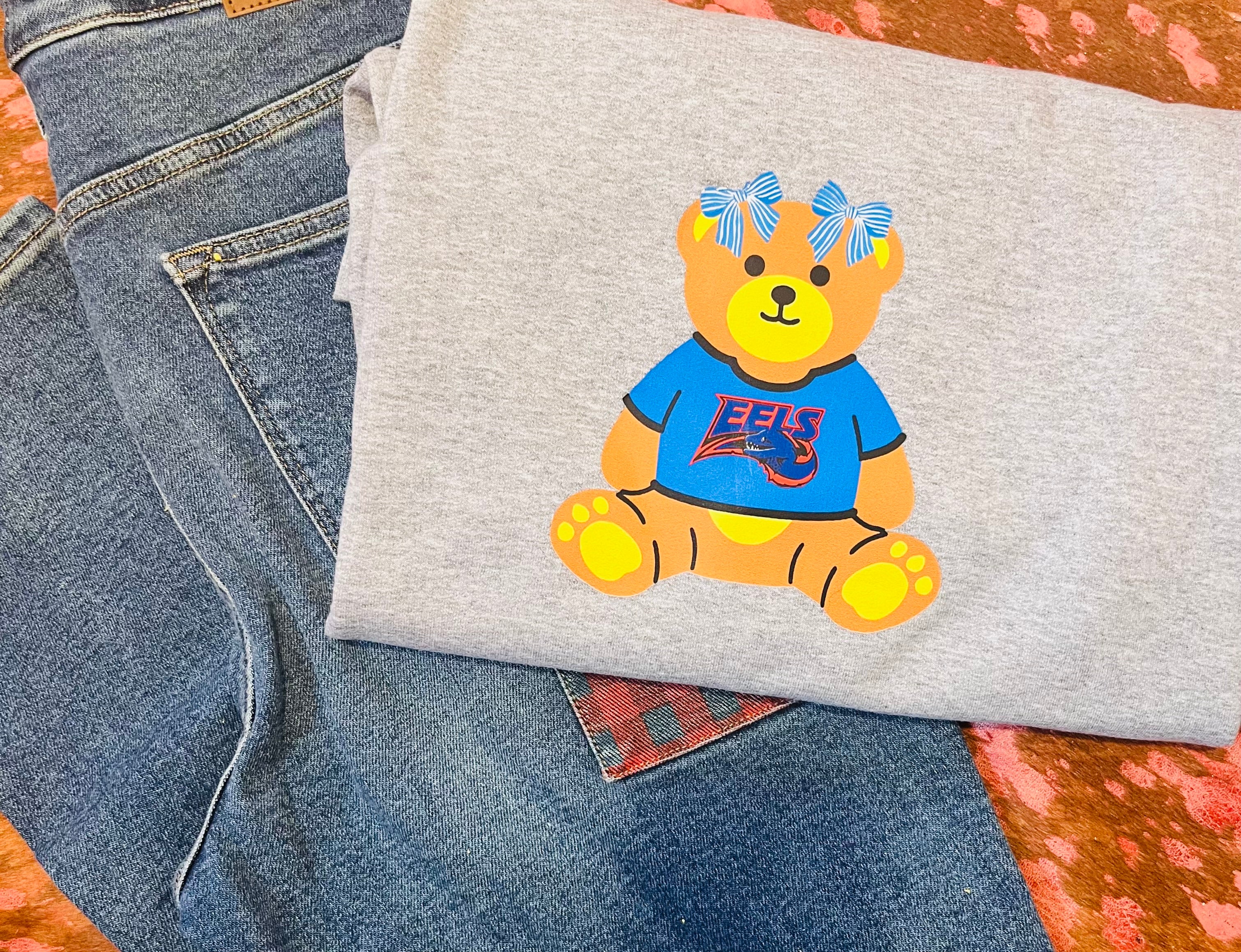 Eminence Eels Teddy Bear Crewneck (with bows)