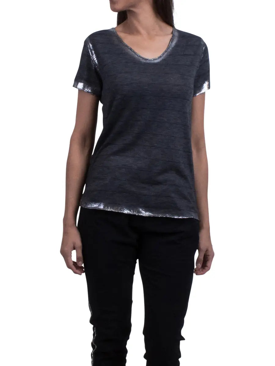Silver Accents Top