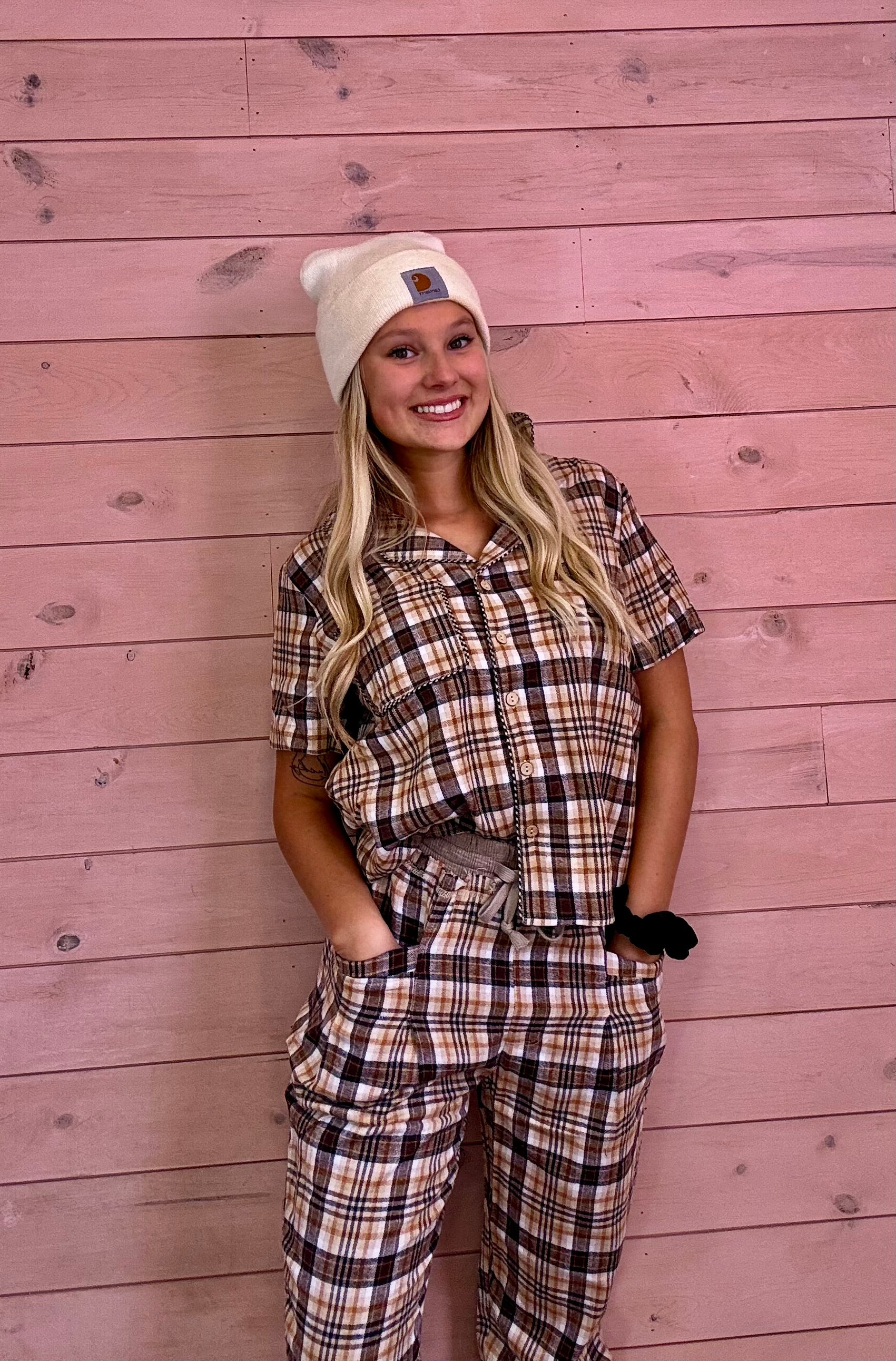 Fall Plaid Lounge Set