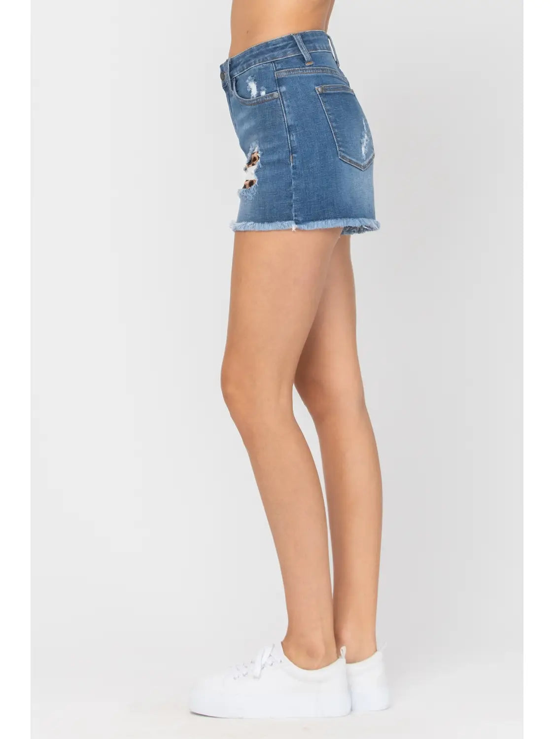 Judy Blue Leopard Patch Shorts