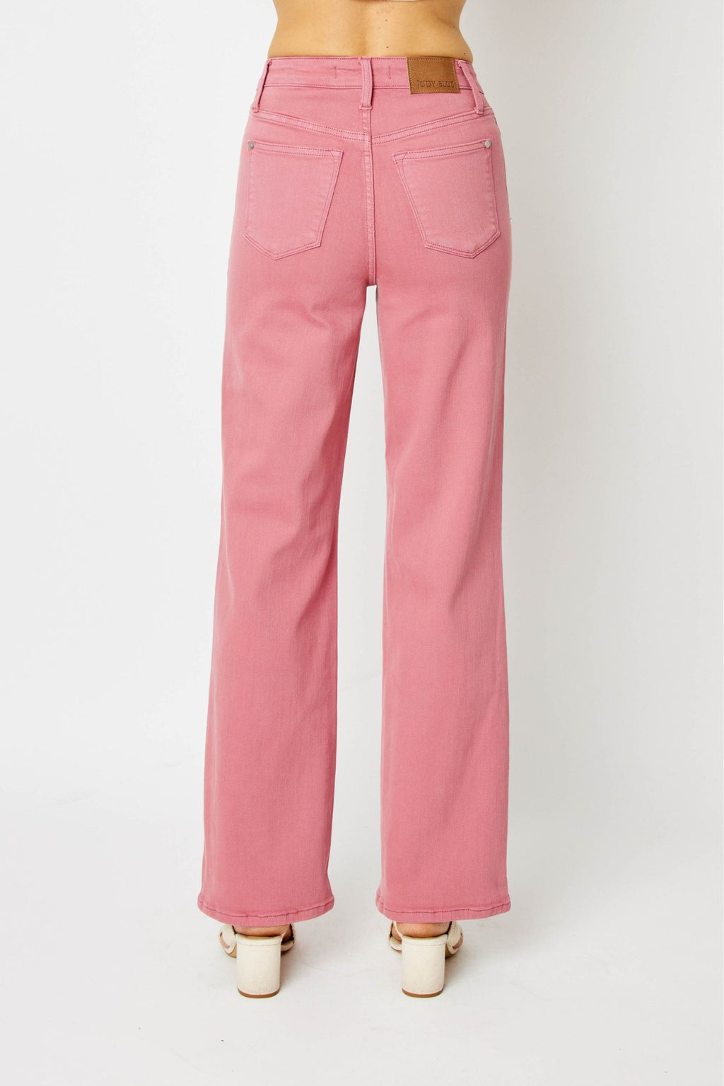 Judy Blue Dusty Pink Crochet Patch Denim