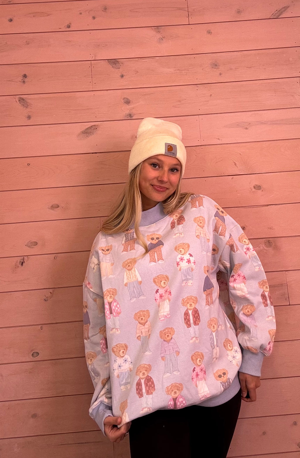 Teddy Bear Mock Neck Sweatshirt