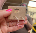 Pink Ombré & Gold Hoop Earrings