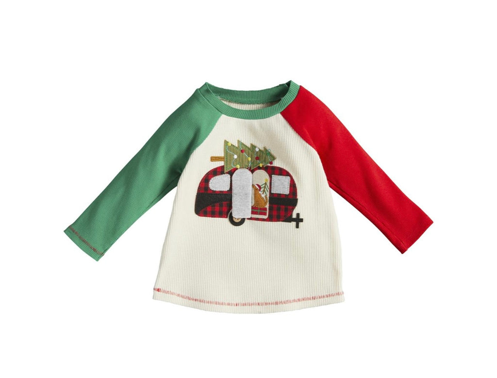Toddler Boys Christmas Camper Thermal Top