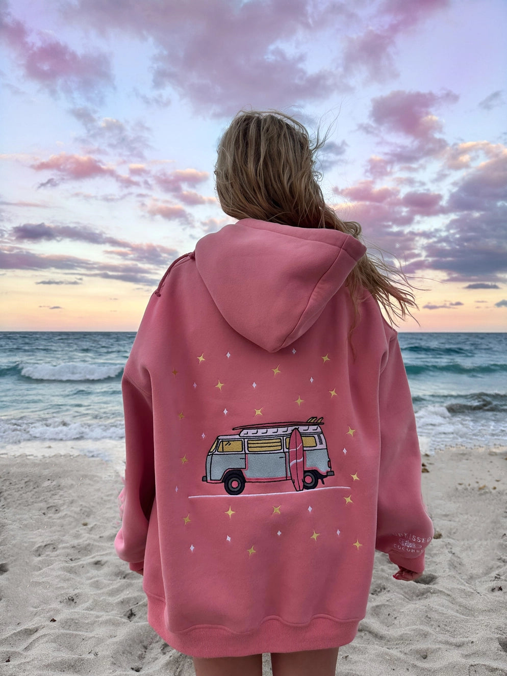 Sunkissed Coconut Embroidered Van Hoodie