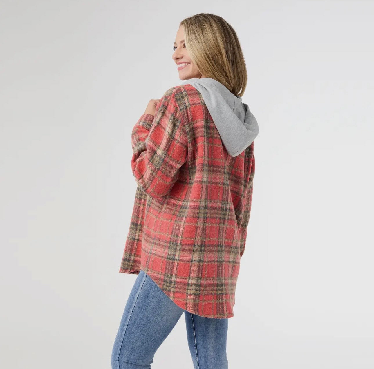 Coco and Carmen Flannel Hoodie