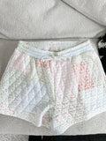 Sunkissed Coconut Pastel Quilted Shorts