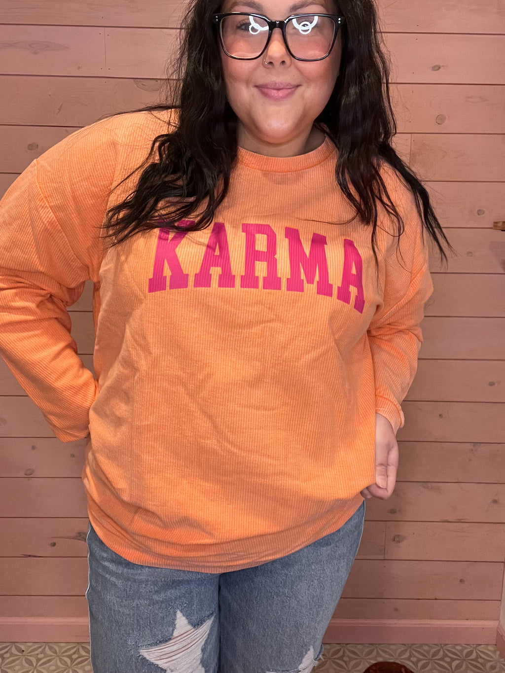 Karma Ribbed Crewneck