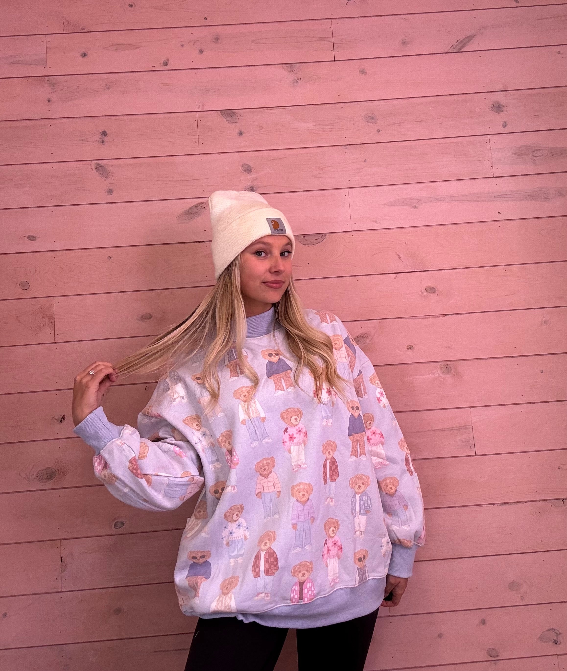 Teddy Bear Mock Neck Sweatshirt