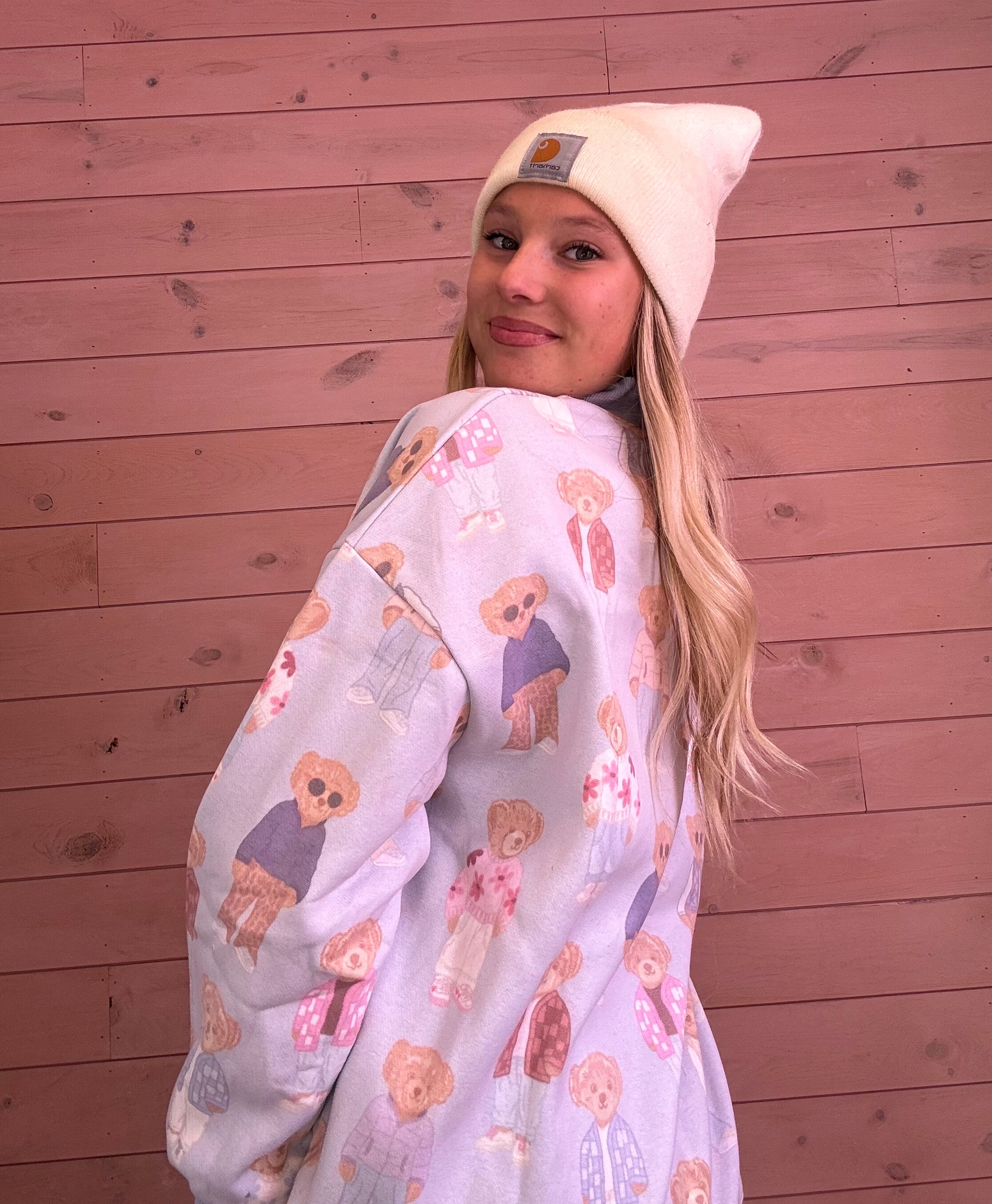 Teddy Bear Mock Neck Sweatshirt