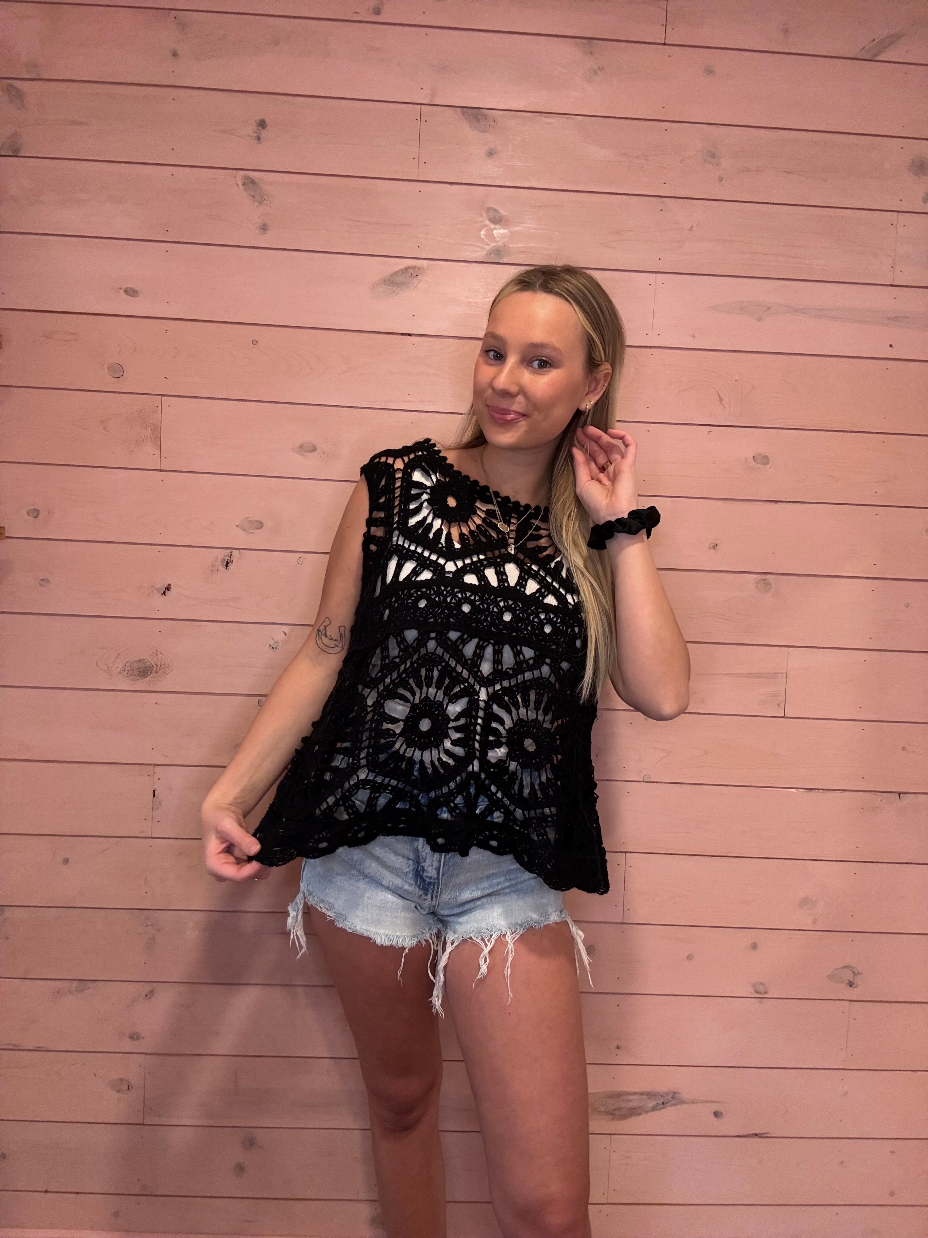 POL Crochet Tank Top