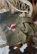 Christmas Fuzzy Highland Cow Crewneck