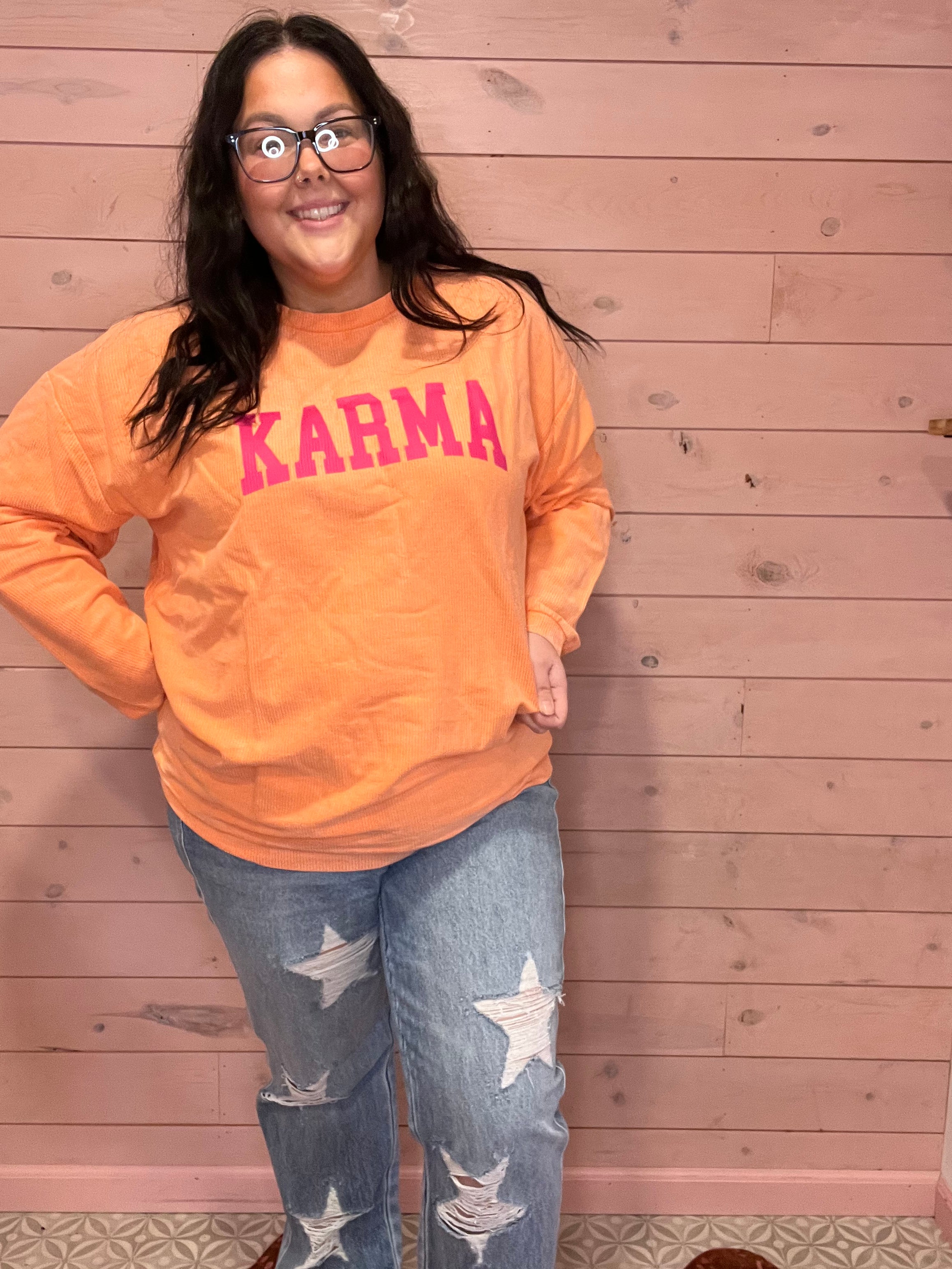 Karma Ribbed Crewneck