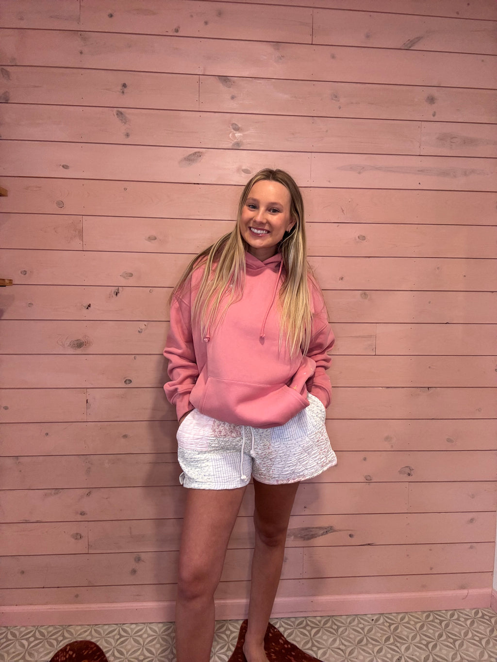 Sunkissed Coconut Pastel Quilted Shorts