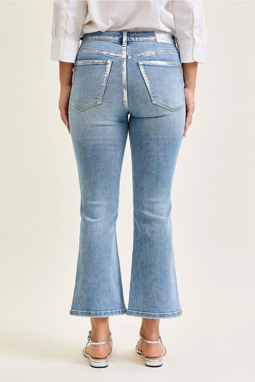 Judy Blue Flared & Foiled Jeans