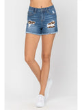 Judy Blue Leopard Patch Shorts