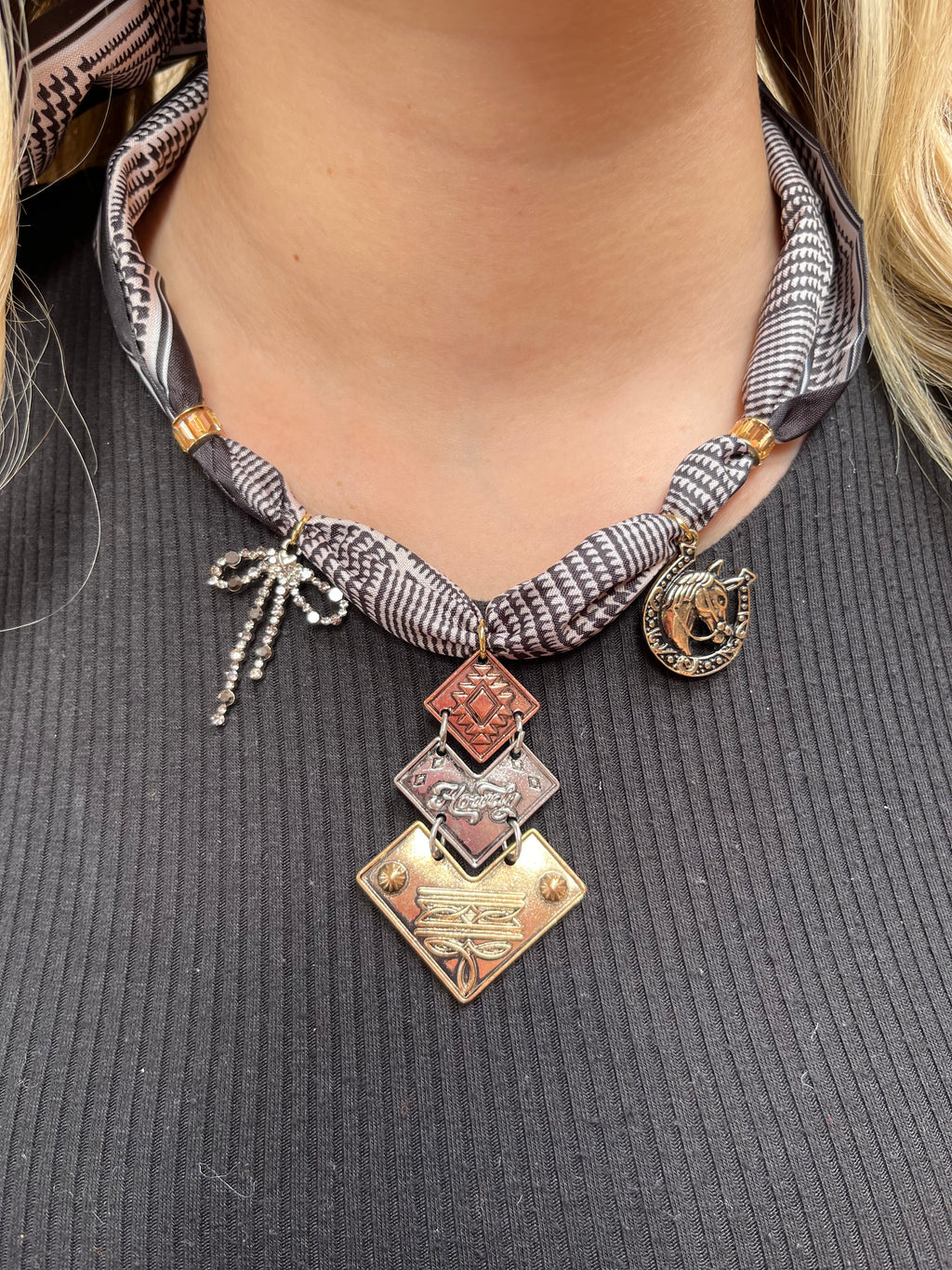 Bandana Charm Necklace