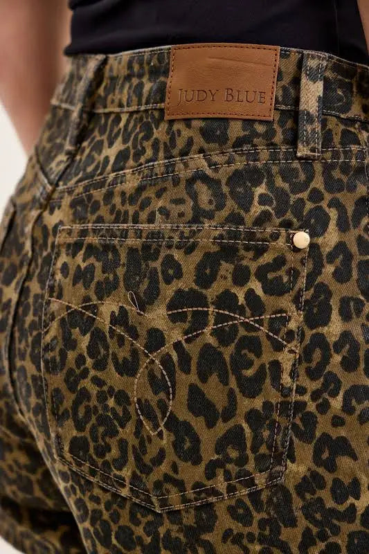 Judy Blue Leopard Rigid Magic Shorts