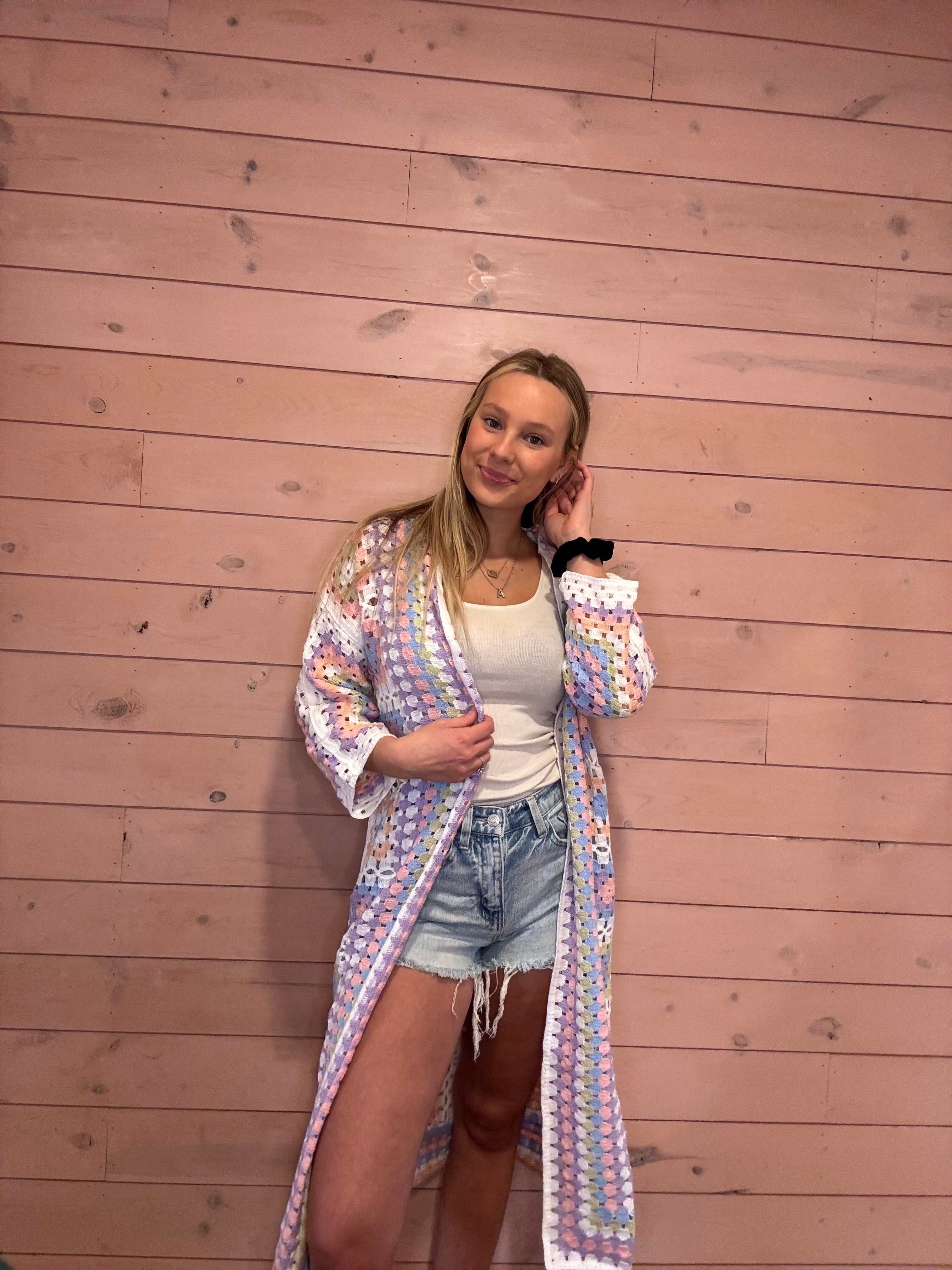 POL Granny Square Cardigan