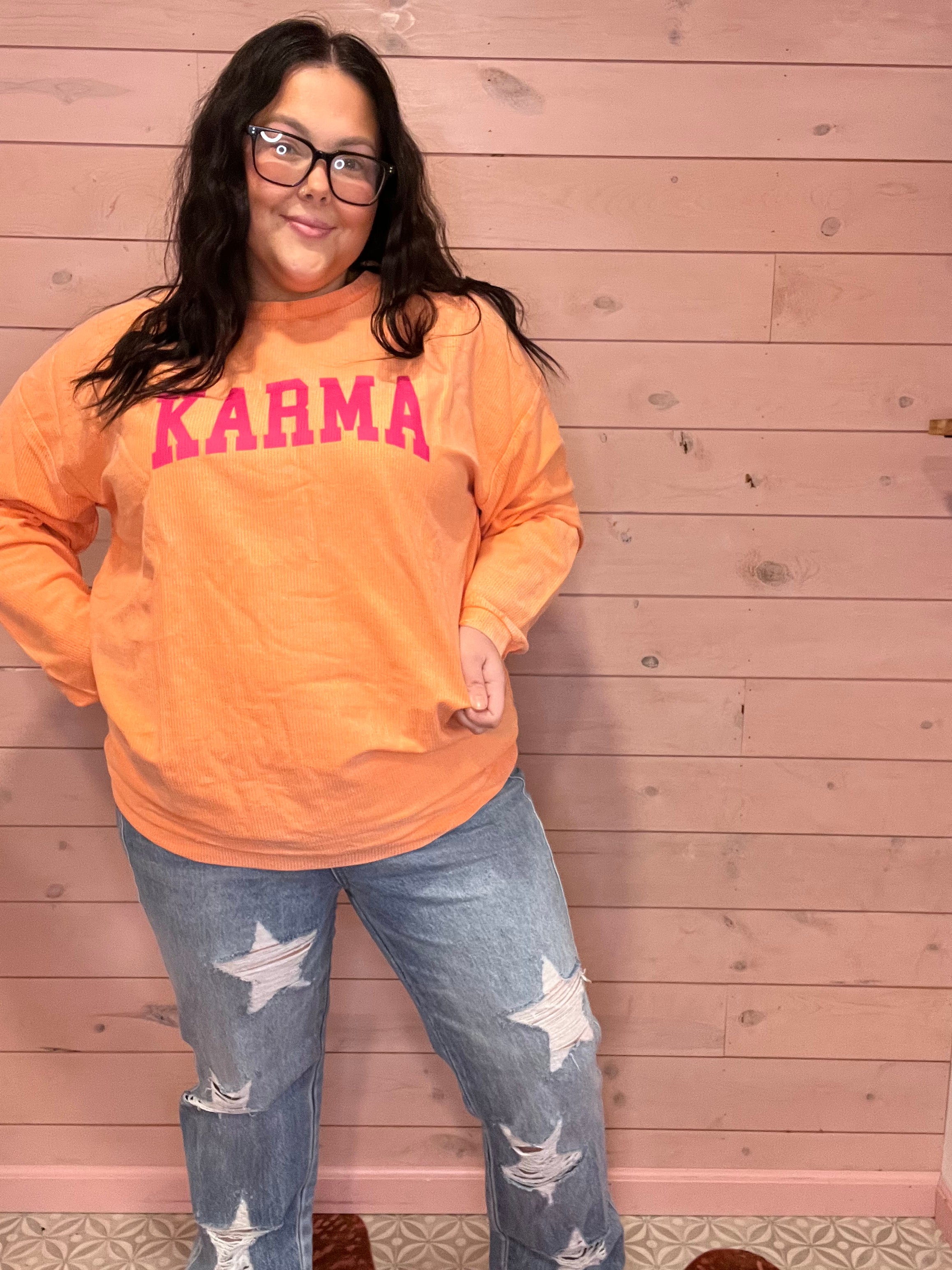Karma Ribbed Crewneck