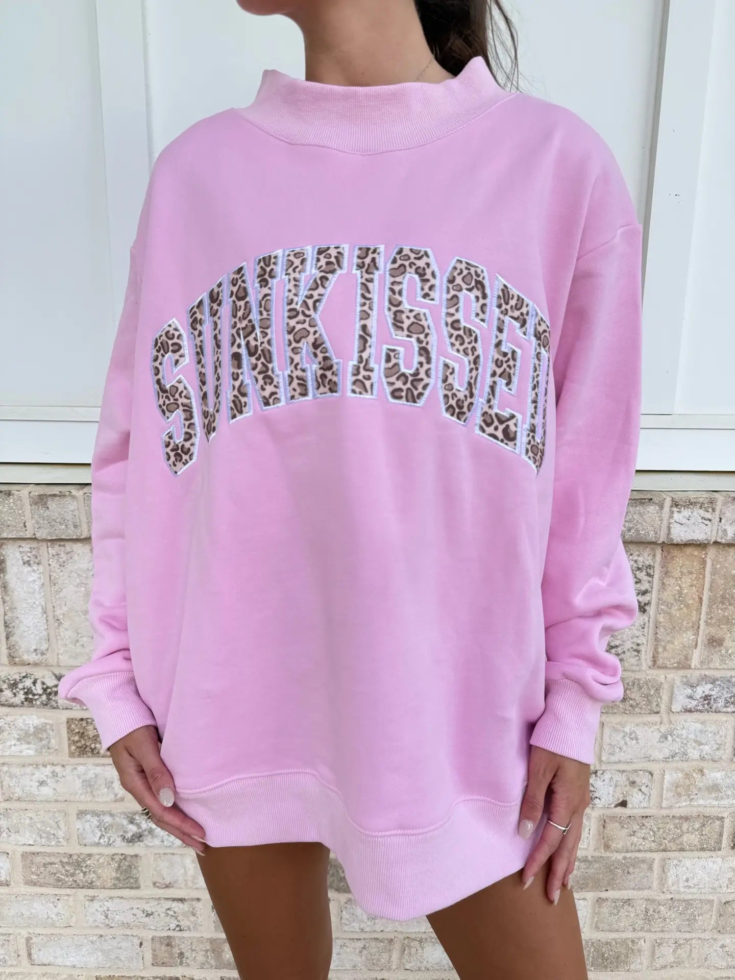 Sunkissed Leopard Mock Neck