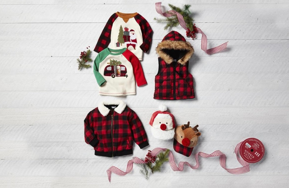 Toddler Boys Christmas Camper Thermal Top