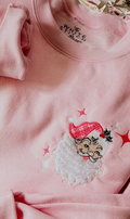 Embroidered Fuzzy Santa Tee