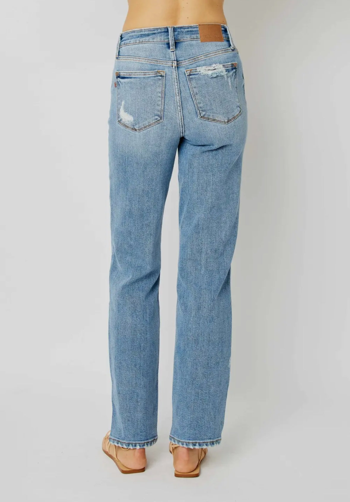 Judy Blue High Waisted Straight w/ Destroy