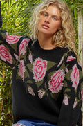 POL Studded Rose Sweater