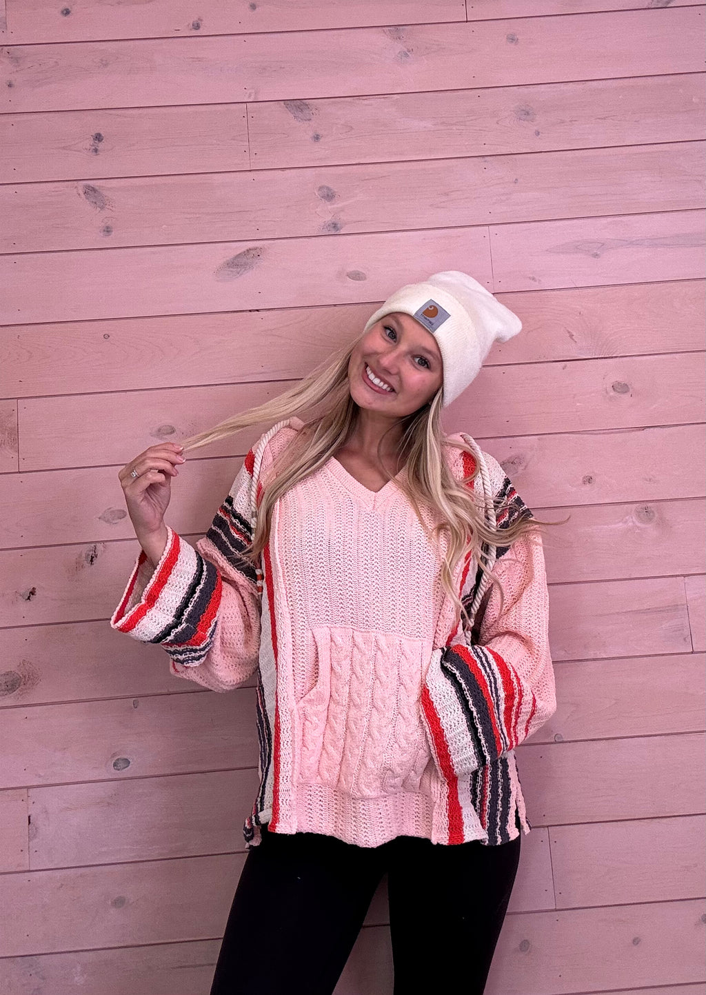 POL Hooded Chenille Sweater